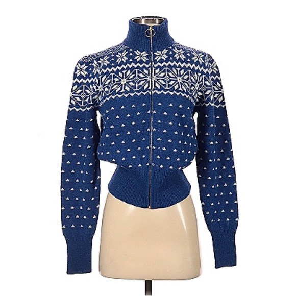 Tory Burch Elyse Fair Isle Cardigan size XS - Picture 6 of 6